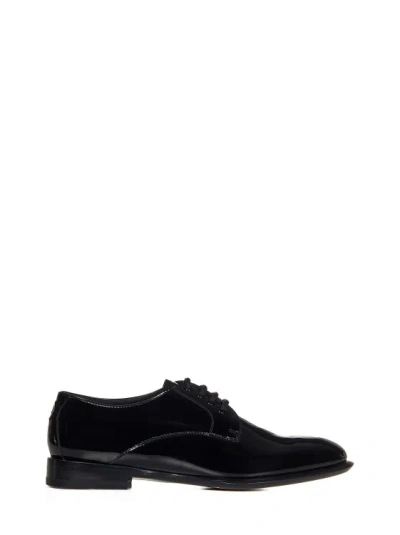 Alexander Mcqueen Oxford Patent Lace In Black