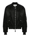 Alexander Mcqueen Mcqueen Graffiti Bomber Jacket In Black Polyfaille In Black