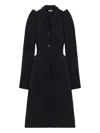 Alexander Mcqueen Wool-blend Structured Coat In Black