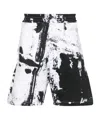 Alexander Mcqueen All Over Print Bermuda Shorts In White