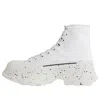 Alexander Mcqueen Paint Tread Slick High Sneakers 'white Black'