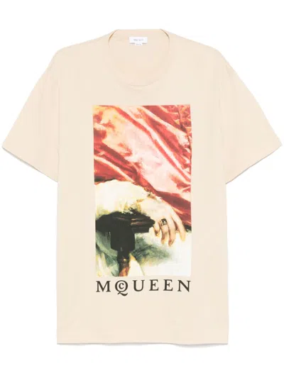 ALEXANDER MCQUEEN PAINTING-PRINT T-SHIRT