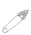 Alexander Mcqueen Palladium-plated Arrow Safety Pin Brooch In Black