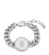 Alexander Mcqueen Sovereign Skull Bracelet In Black