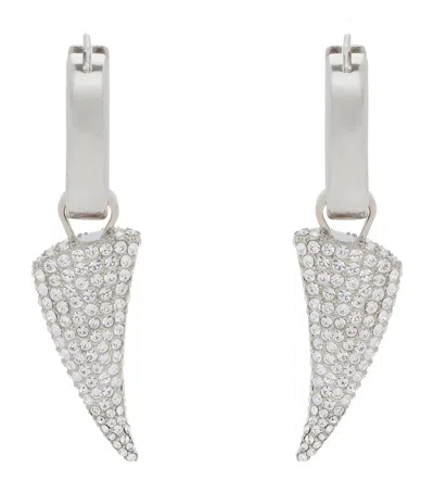 Alexander Mcqueen Palladium-plated Tiger Claw Earrings In Black