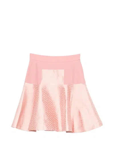 Pre-owned Alexander Mcqueen Paneled Midi Skirt In Pink