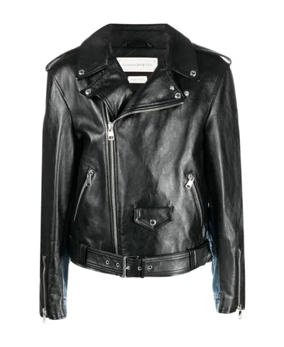 ALEXANDER MCQUEEN ALEXANDER MCQUEEN PANELLED BIKER JACKET