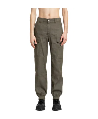 Alexander Mcqueen Panelled-design Cotton Cargo Trousers In Green