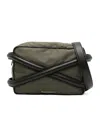 Alexander Mcqueen Panelled-leather Gabardine Bag In Black