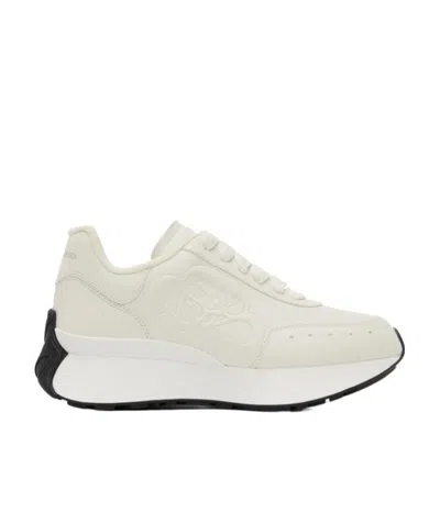 Alexander Mcqueen Panelled Low-top Sneakers In White