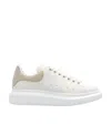 Alexander Mcqueen White Low-top Sneakers With Chunky Sole And Contrasting Heel Tab In Leather Man In White