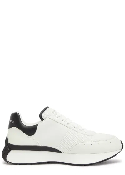 Alexander Mcqueen Men's Sprint Leather And Mesh Low-top Sneakers In Multicolor