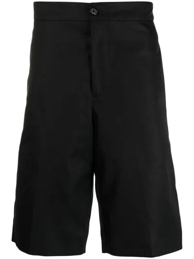 Alexander Mcqueen Panelled Straight-leg Shorts In Black