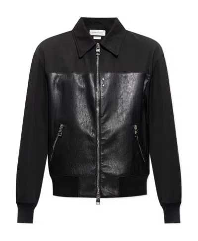 ALEXANDER MCQUEEN ALEXANDER MCQUEEN CONTRASTED BOMBER JACKET