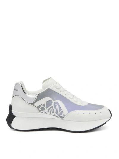 Alexander Mcqueen Pannelled Sneakers In White
