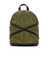 Alexander Mcqueen Green Double Shoulder Strap Backpack In Green