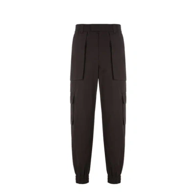 Alexander Mcqueen Pantalon Cargo In Black