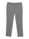 Alexander Mcqueen Pinstripe Wool Trousers In Gray