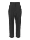 Alexander Mcqueen Mcqueen Women Pinstripe Pants In Black