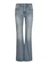 Alexander Mcqueen Flared High-waisted Jeans With Vintage Appeal In Lavado Medio