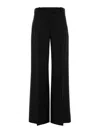 Alexander Mcqueen Wide-leg Pant In Wool Blend In Black