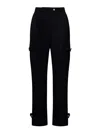 Alexander Mcqueen Wool Cotton Cargo Pants In Black