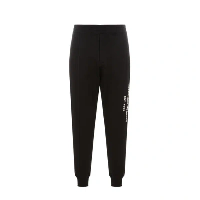 Alexander Mcqueen Logo-print Track Pants In Black