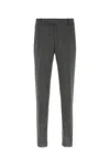 Alexander Mcqueen Grey Flat Front Pants In Gray