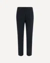 Alexander Mcqueen Black Leaf Crepe Cigarette Trouser In Black