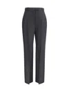 Alexander Mcqueen Wool Trousers Satin Stripes In Black