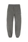 Alexander Mcqueen Grey Wool Blend Joggers In Gray
