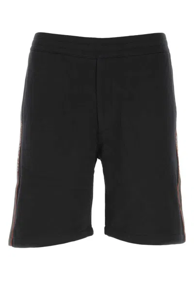 Alexander Mcqueen Men Black Wool Blend Bermuda Shorts