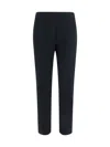 Alexander Mcqueen Black Leaf Crepe Cigarette Trouser In Black