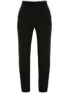 Alexander Mcqueen Eyelet Cigarette Trousers For Men In Black