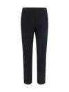 Alexander Mcqueen Black Leaf Crepe Cigarette Trouser In Black