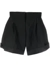 Alexander Mcqueen Tailored Mini Shorts For Women In Classic Black In Black