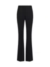 Alexander Mcqueen Mid-rise Bootcut Crepe Trousers In Black
