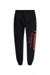 Alexander Mcqueen Mcqueen Graffiti Joggers In Blacklred