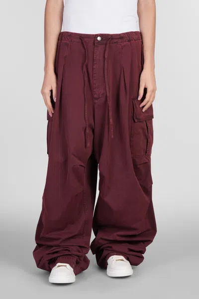 Alexander Mcqueen Pants In Bordeaux Cotton