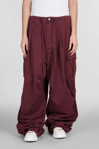 Alexander Mcqueen Pleated Cargo Trousers In Red