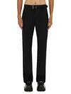 Alexander Mcqueen Pants With T-bar Belt In Black