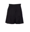 Alexander Mcqueen Pleated Design Shorts With Belt Loops And Back Pockets
