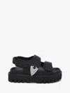 Alexander Mcqueen Parachute Sandal In Black