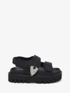Alexander Mcqueen Parachute Sandal In Black