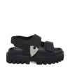 Alexander Mcqueen Parachute Sandal In Black