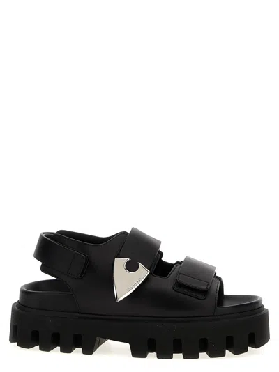 Alexander Mcqueen 'parachute' Sandals In Black