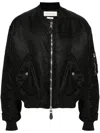Alexander Mcqueen Mcqueen Graffiti Bomber Jacket In Black Polyfaille In Black