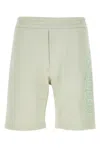 Alexander Mcqueen Embroidered Logo Bermuda Shorts With Elastic Waistband