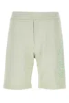 Alexander Mcqueen Embroidered Logo Bermuda Shorts With Elastic Waistband