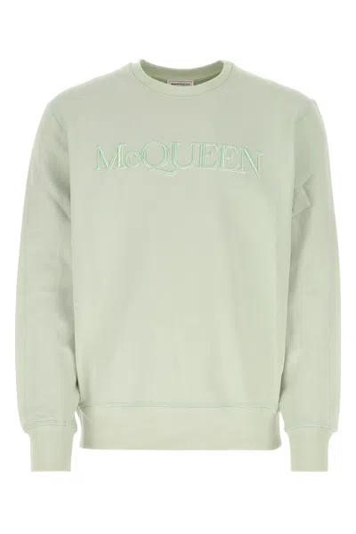Alexander Mcqueen Pastel Green Cotton Sweatshirt